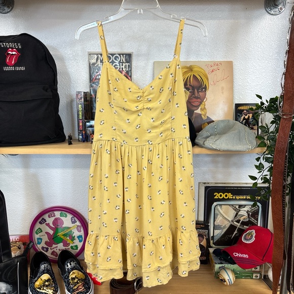 Hollister Dresses & Skirts - Hollister Yellow Floral Tiered Sundress